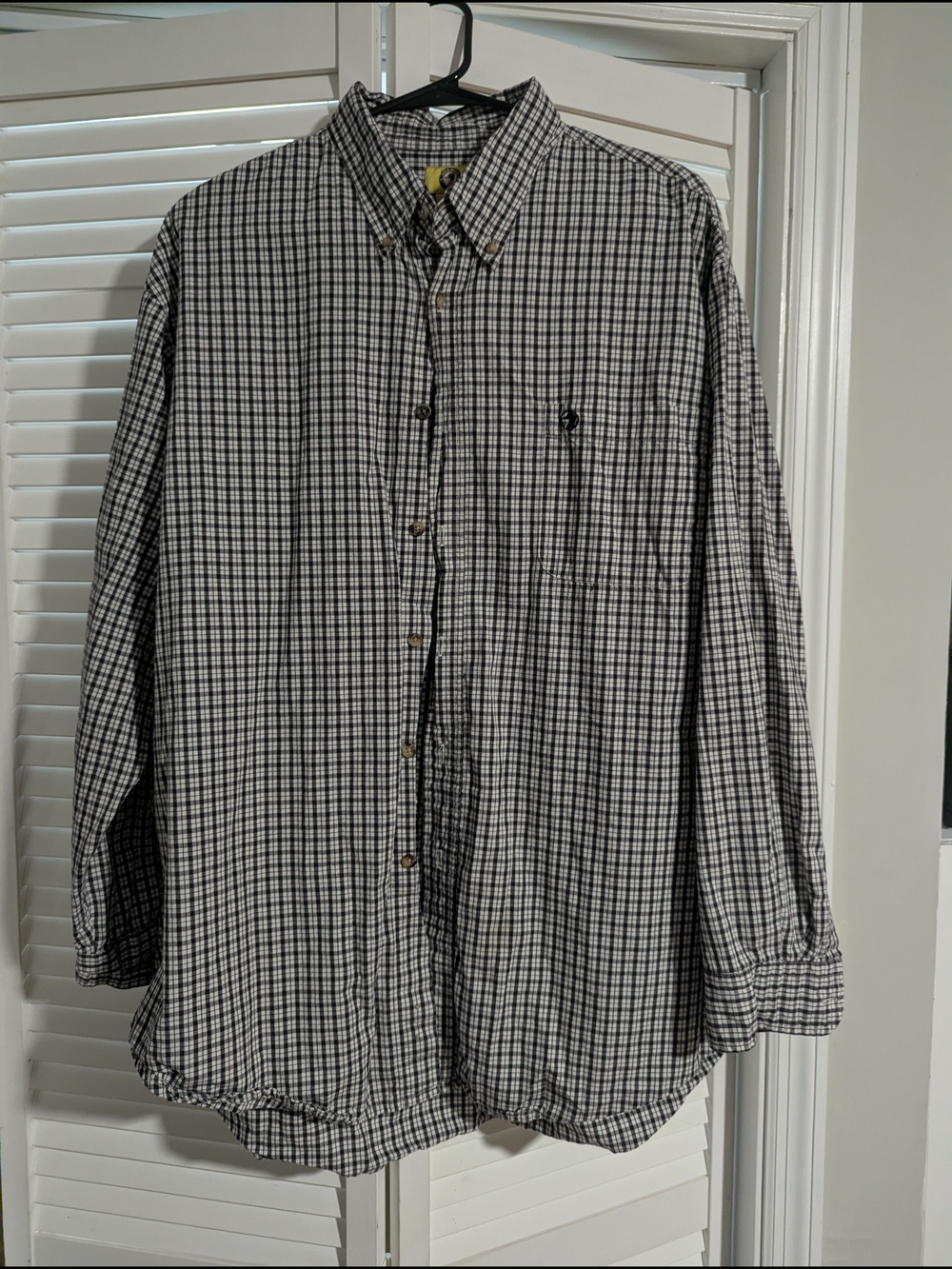 Duck Head Men's XXL Black and White Check Button-Up Shirt